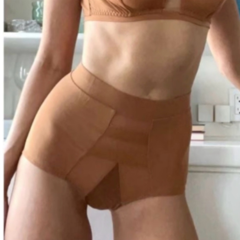 HAH x free people brown sugar hi waisted panty NWT